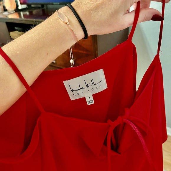 NWT Nicole Miller- Red Kaftan Style Type Dress- Size 4 - Picture 4 of 6